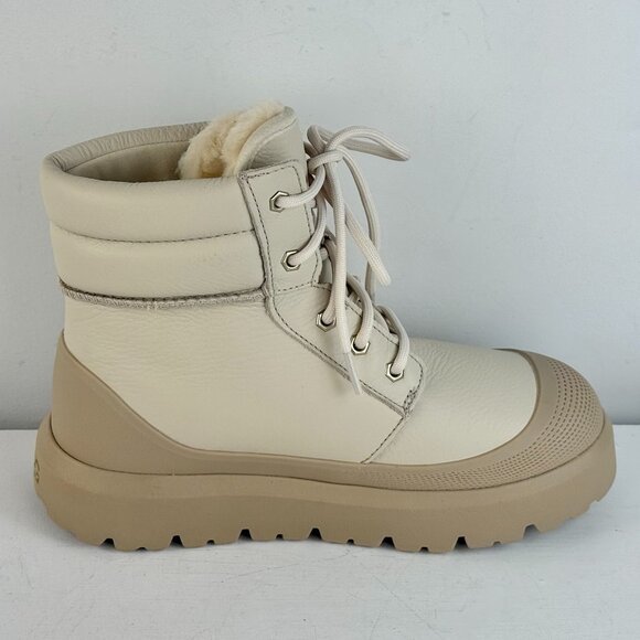 M6 W7 - UGG NEUMEL Hi Weather Hybrid All Gender - Brich/White pepper Boots - Picture 3 of 9